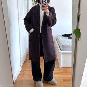 SOLD - Winter Single-Breasted Wool Coat Women Zara Aritzia